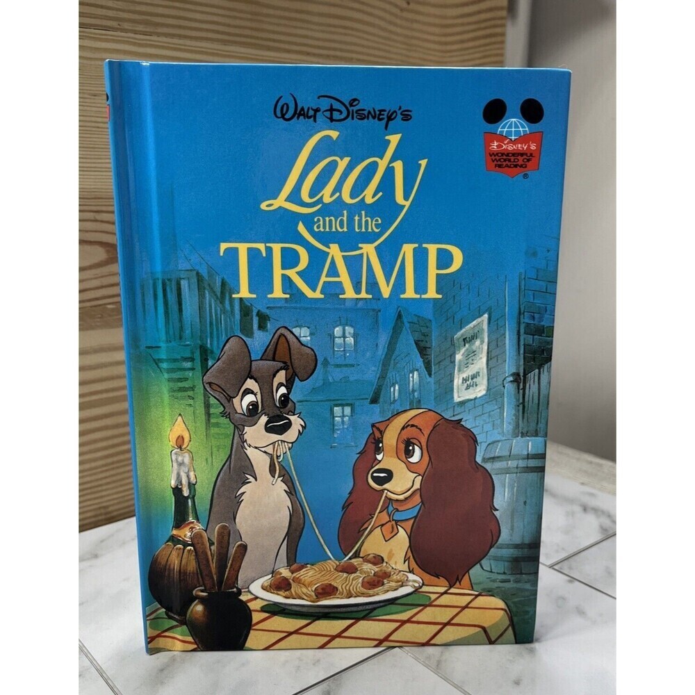 Walt Disney's Lady and the Tramp Hardcover Book Wonderful World of Reading